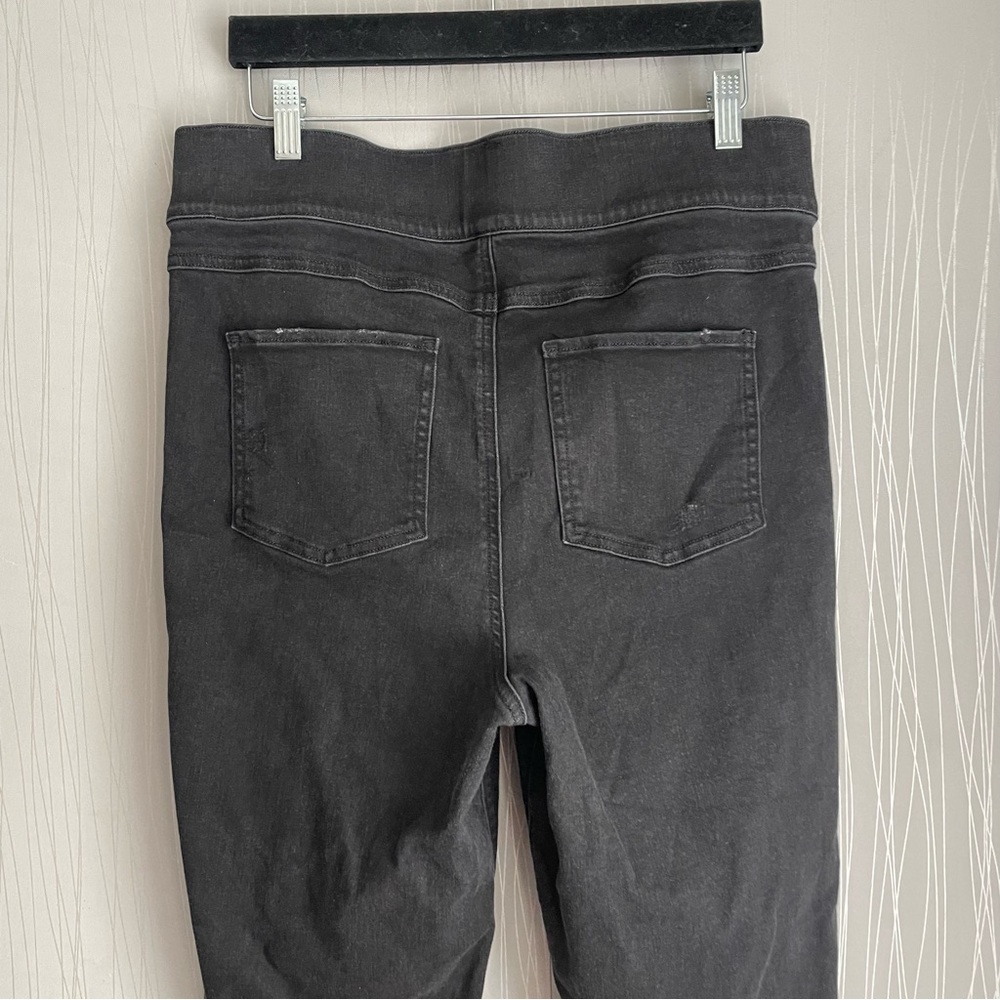SPANX Vintage Distressed High-Rise Skinny Jeans Black Stretch Ankle 1X Women's - Picture 8 of 9